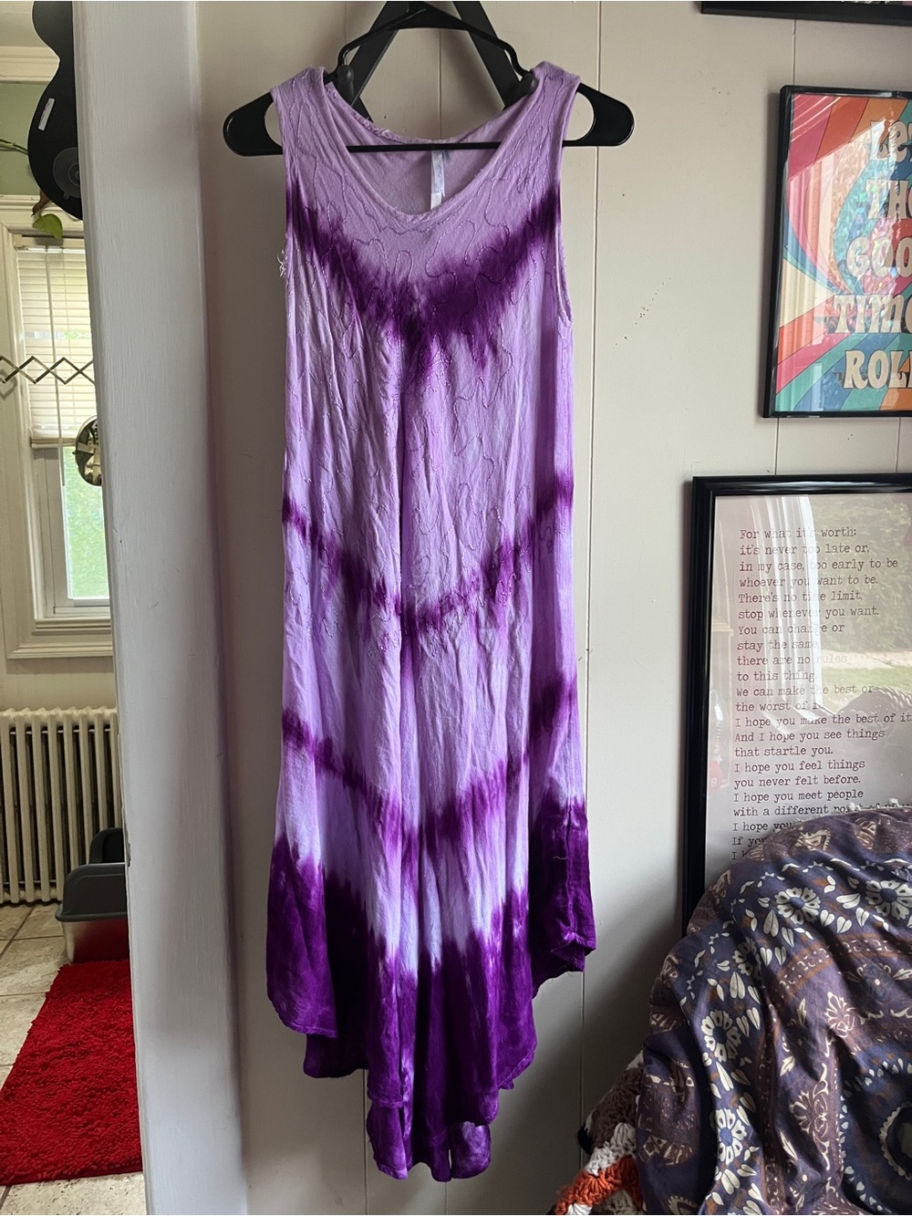 Purple Maxi Tie Dye Dress